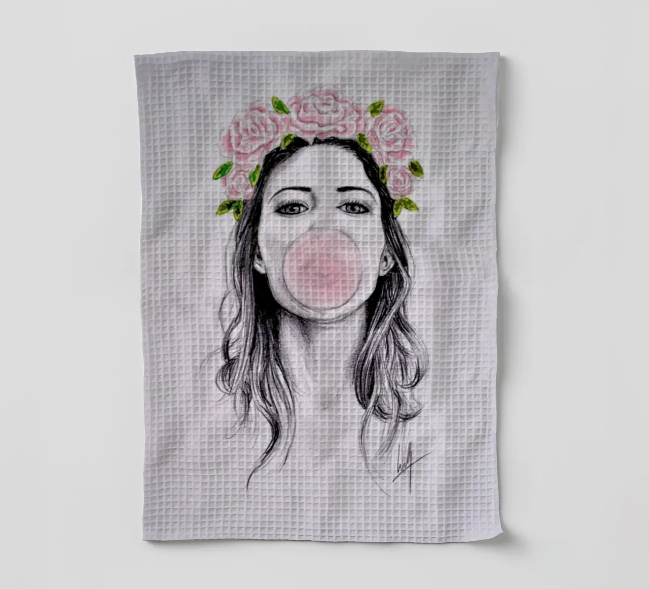Bubblegum canovaccio da cucina da Libby Watkins