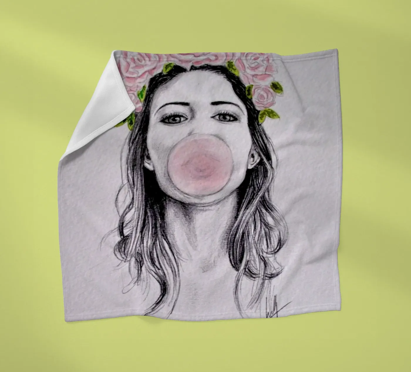 Bubblegum fleecedeken van Libby Watkins