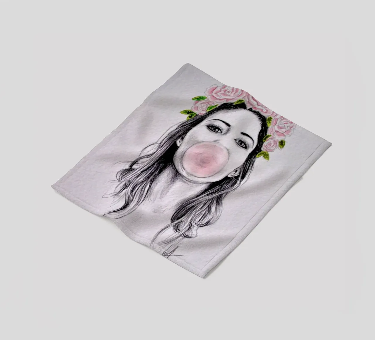 Bubblegum coperta in pile da Libby Watkins