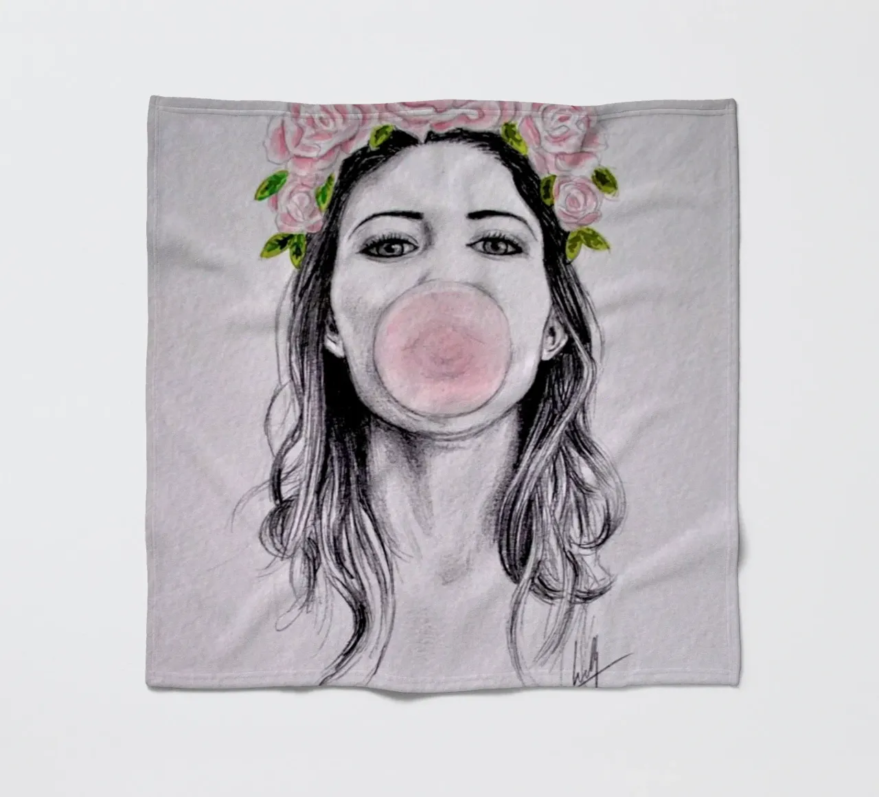 Bubblegum coperta in pile da Libby Watkins