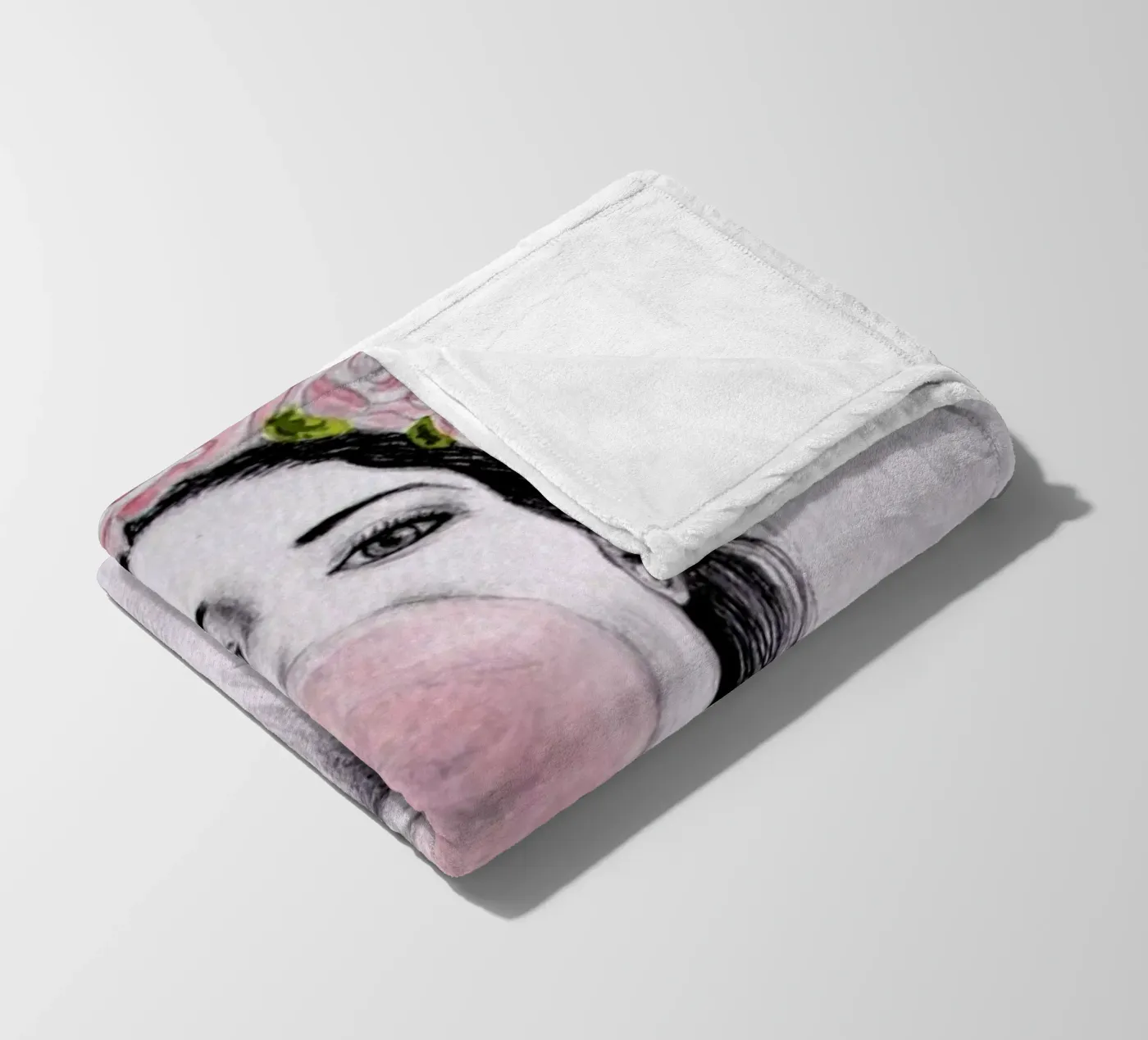 Bubblegum fleece blanket by Libby Watkins