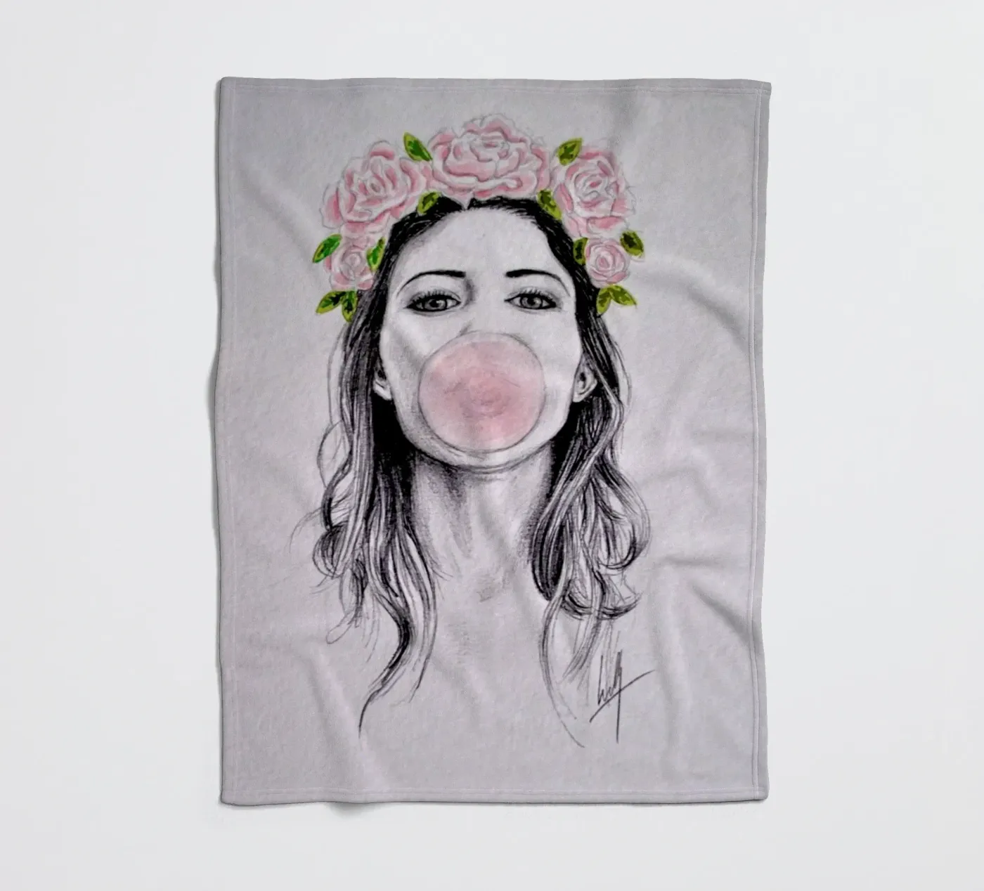 Bubblegum fleecedeken van Libby Watkins