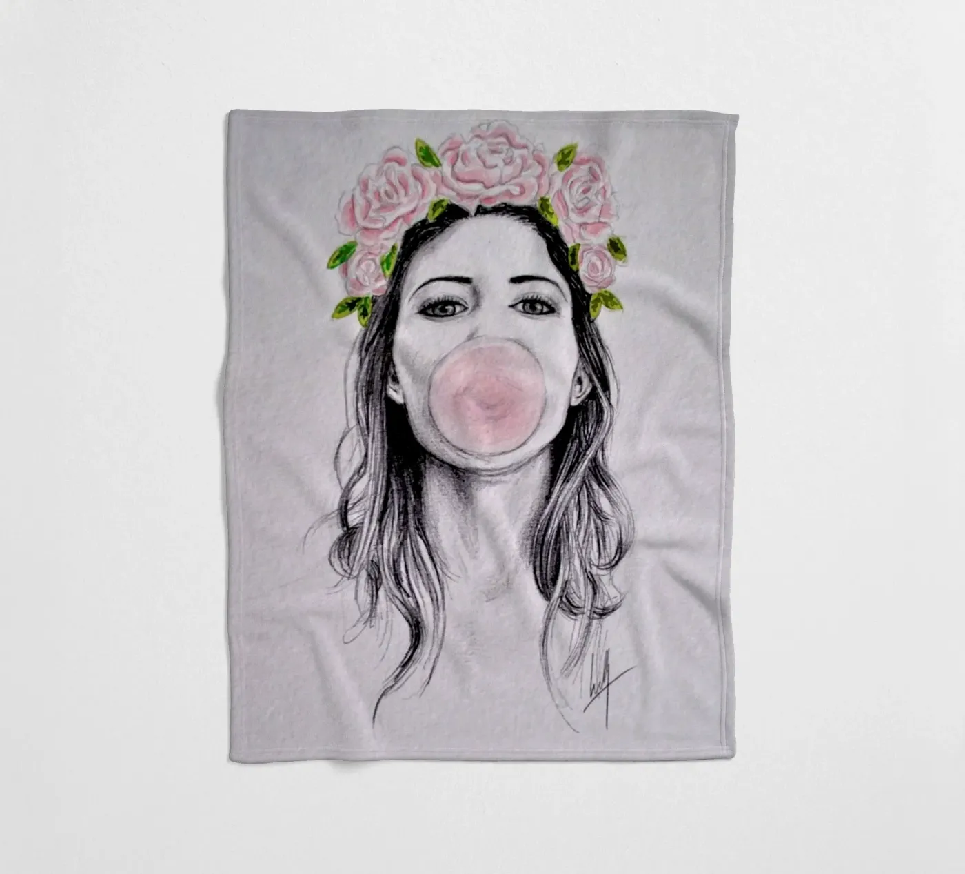 Bubblegum fleecedeken van Libby Watkins