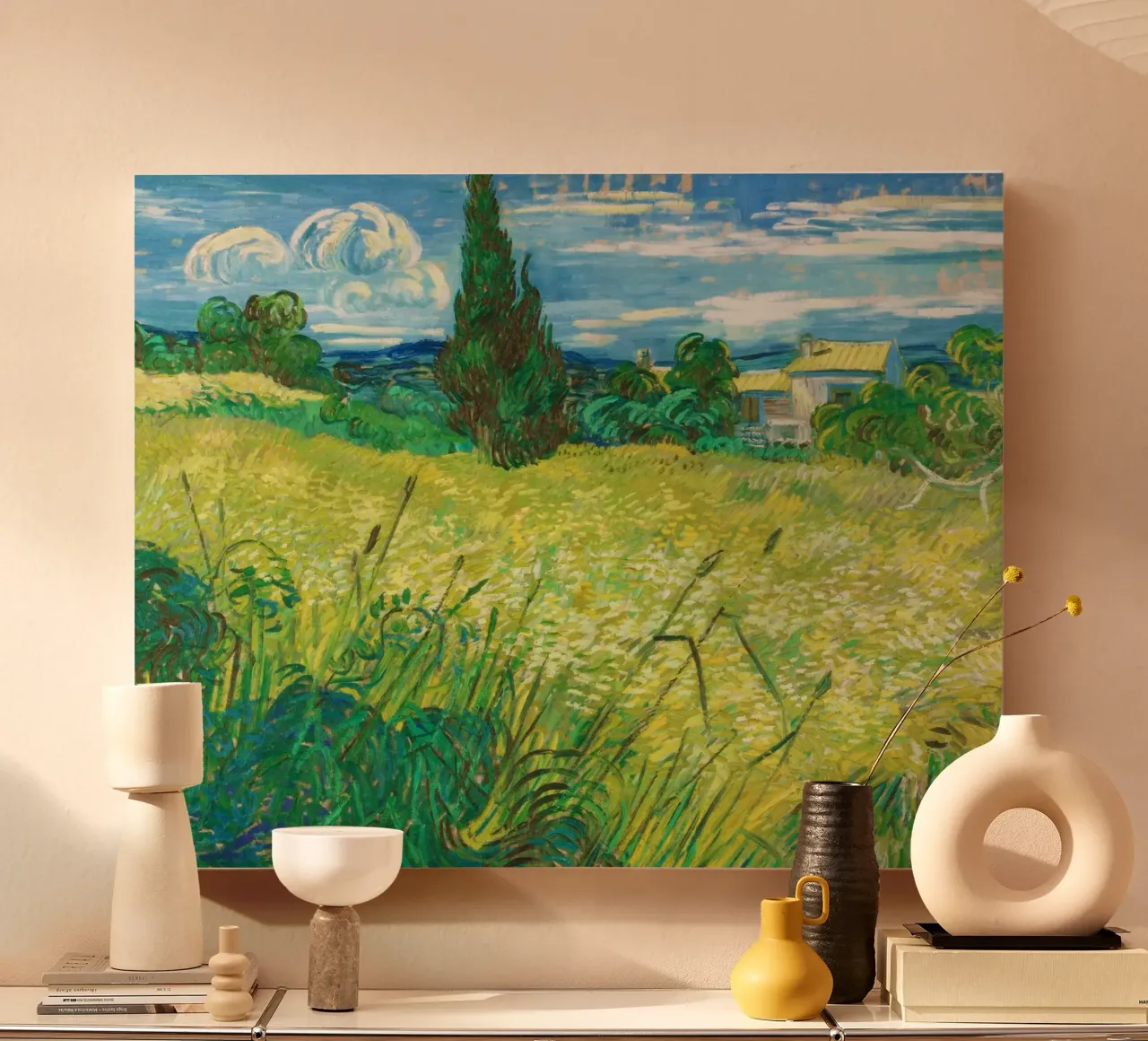 Vincent van Gogh's Green Field (1890) canvas by Van Gogh Prints