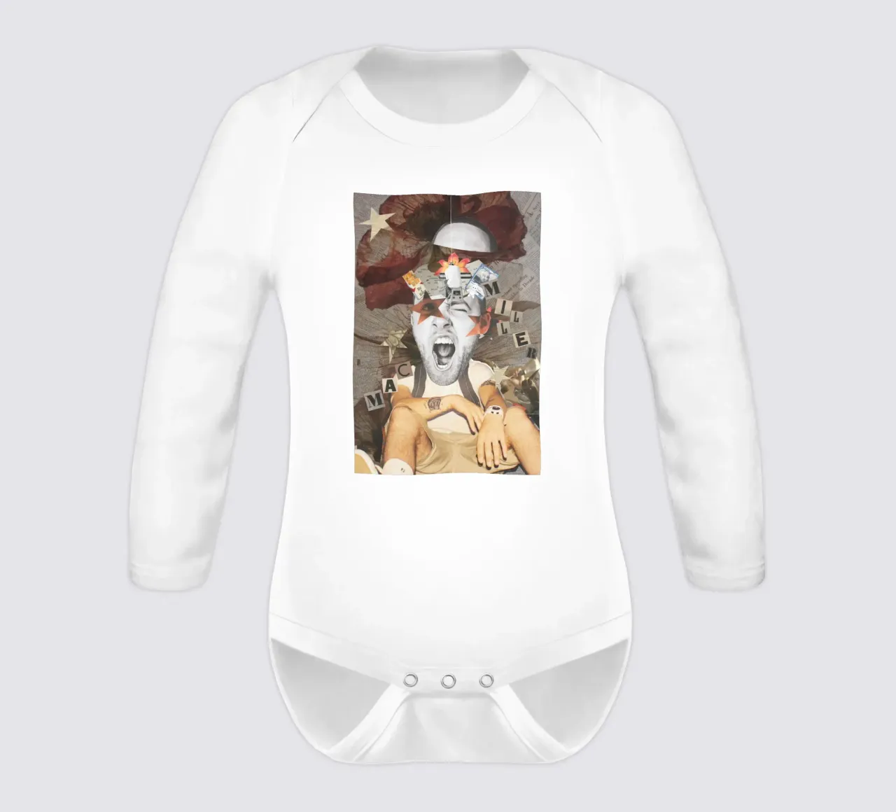 swimming through his words long-sleeve baby romper by bkow