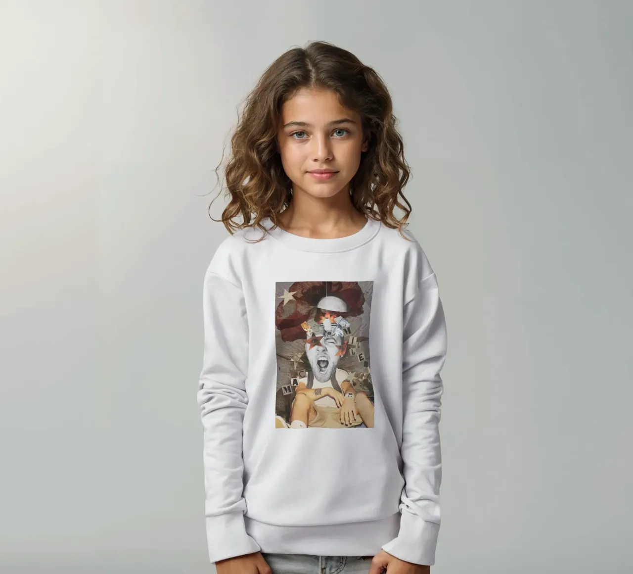 swimming through his words kids sweatshirt by bkow