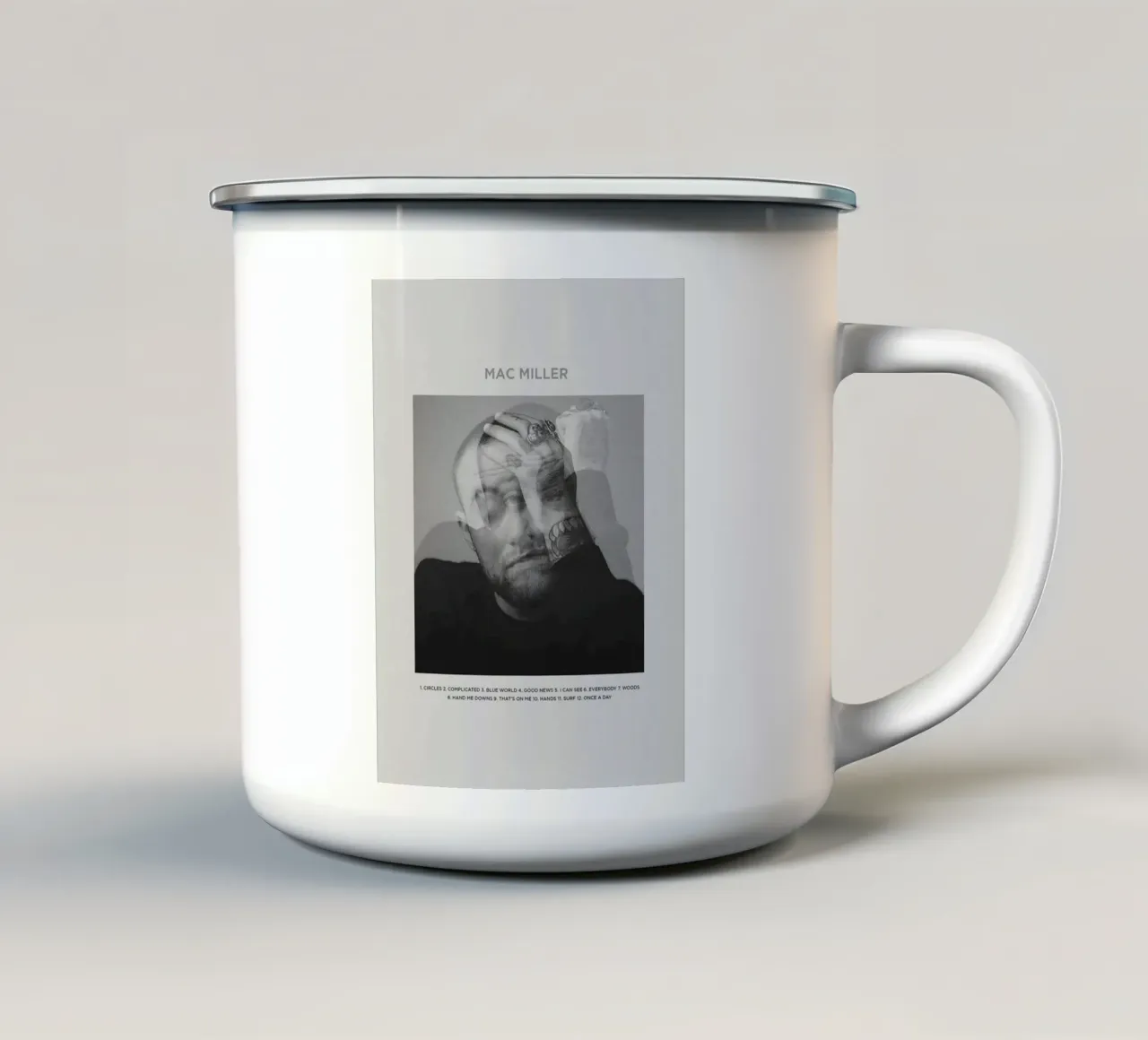 mac miller mai dimenticato tazza in smalto da bkow