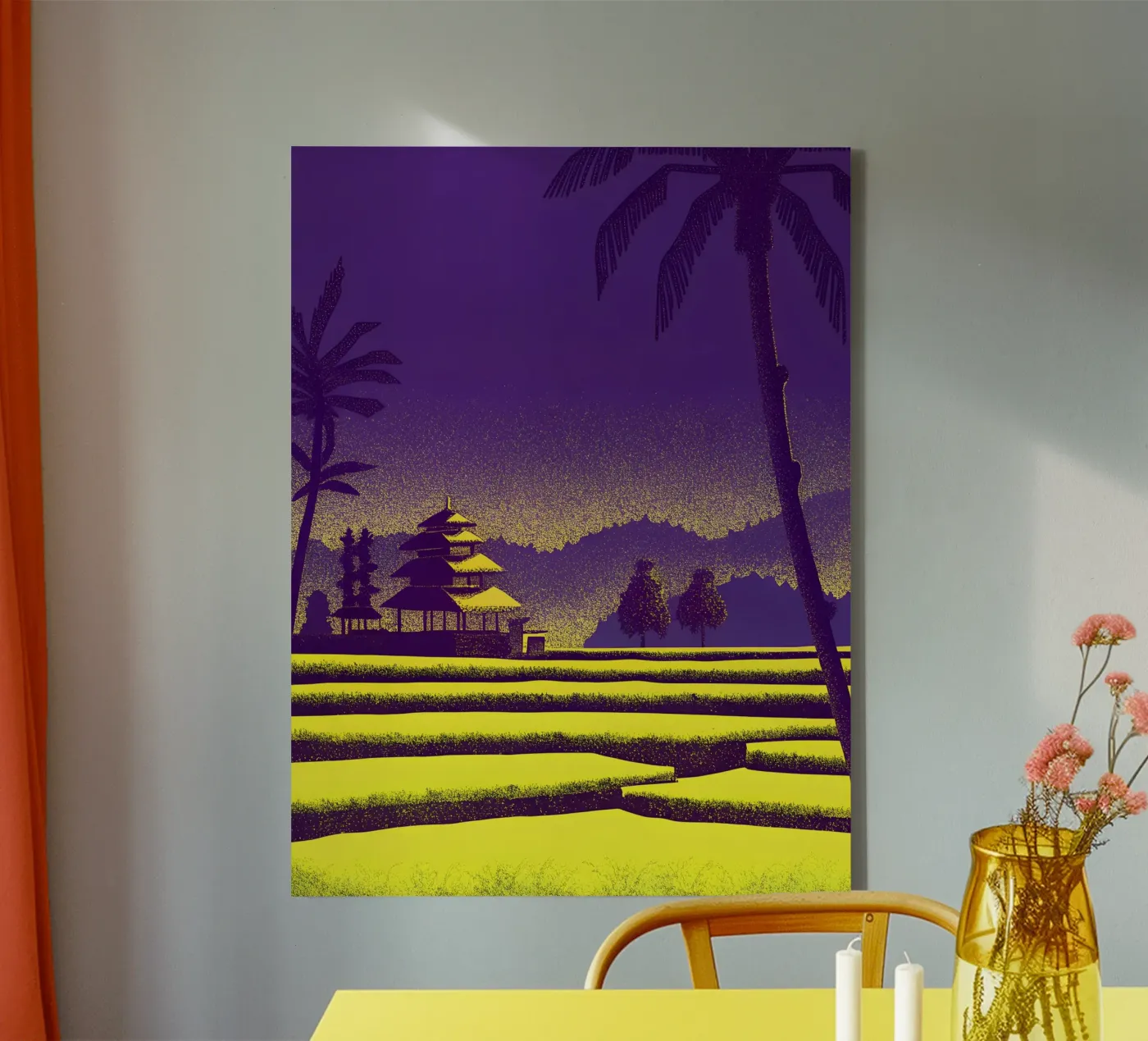 Vista sulla risaia tela da SOUL SHOP