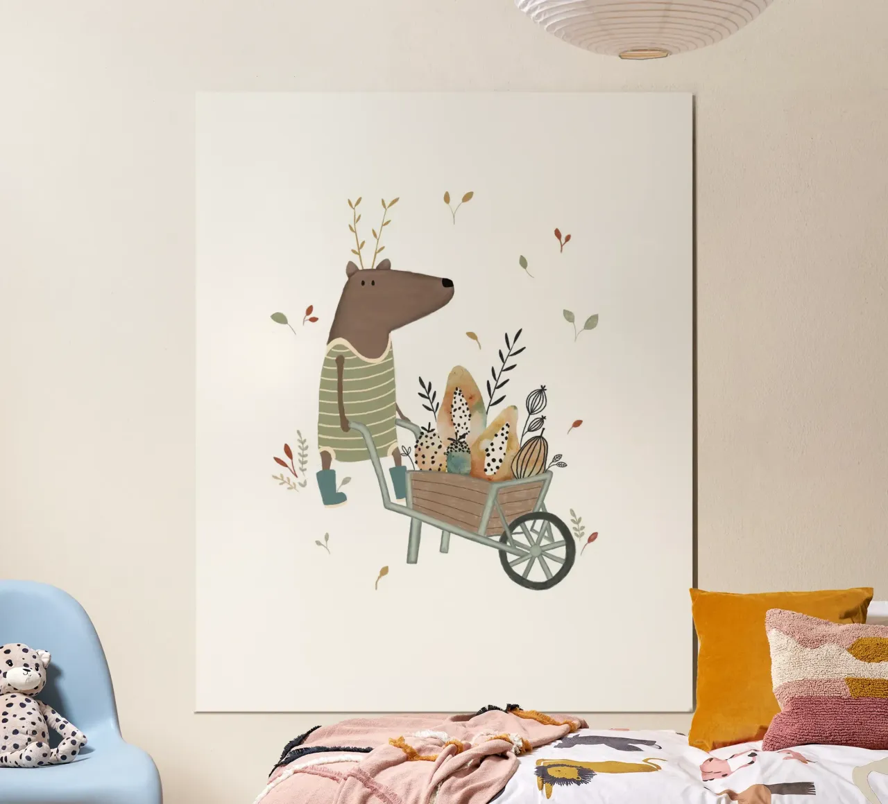 Stampa d'arte di un orso autunnale stravagante poster da Urchin Bay Art
