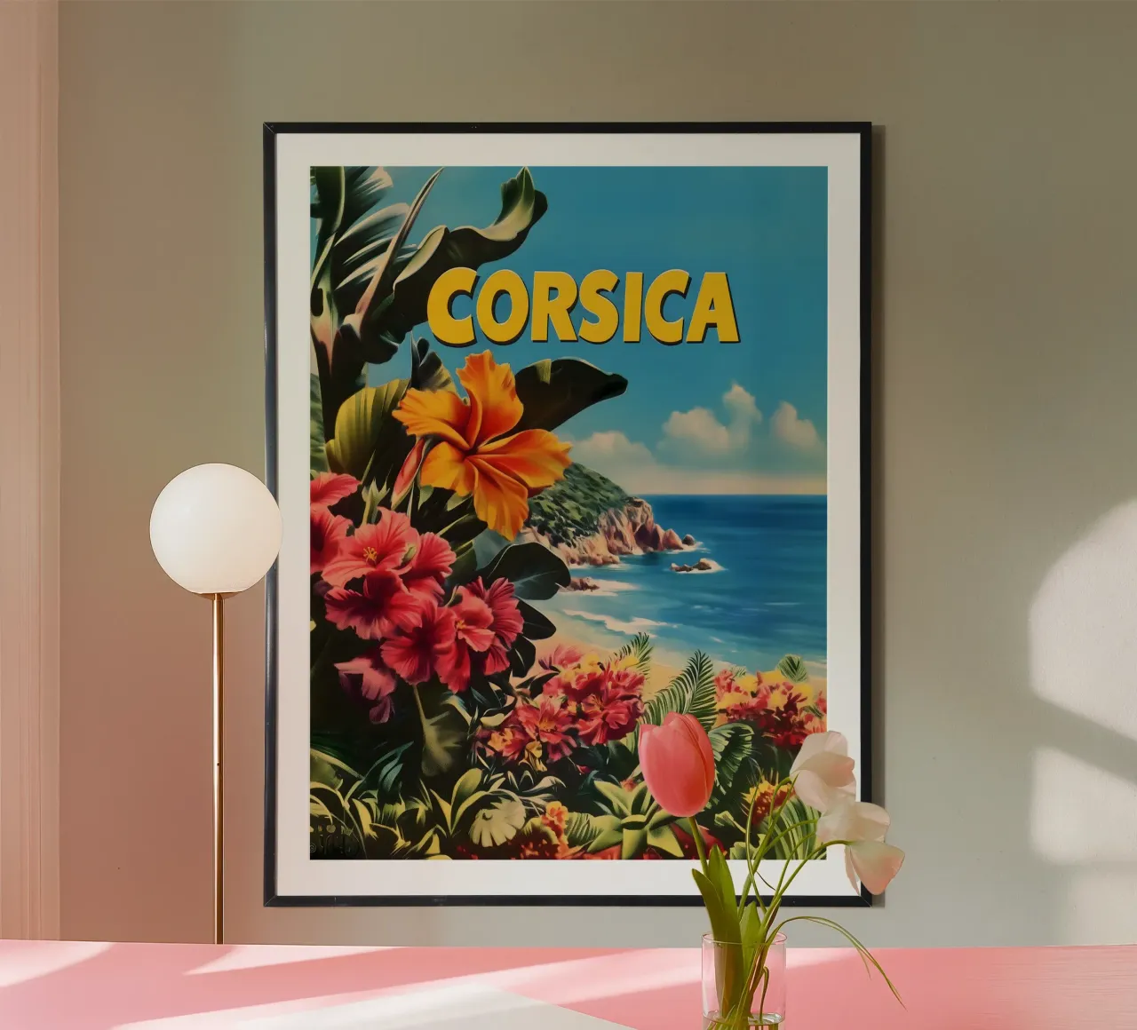 Poster di viaggio d'epoca della Corsica poster da Vintage Travel Art