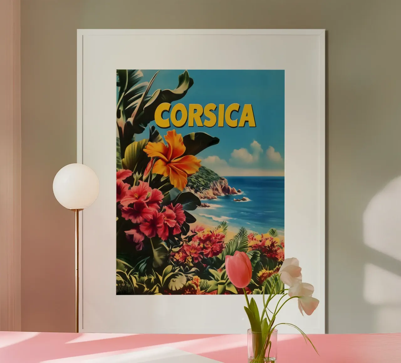 Poster di viaggio d'epoca della Corsica poster da Vintage Travel Art