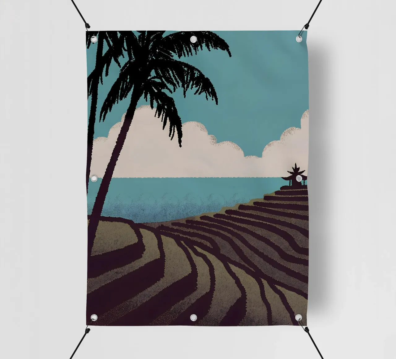 Vista sulla risaia telo in pvc da SOUL SHOP