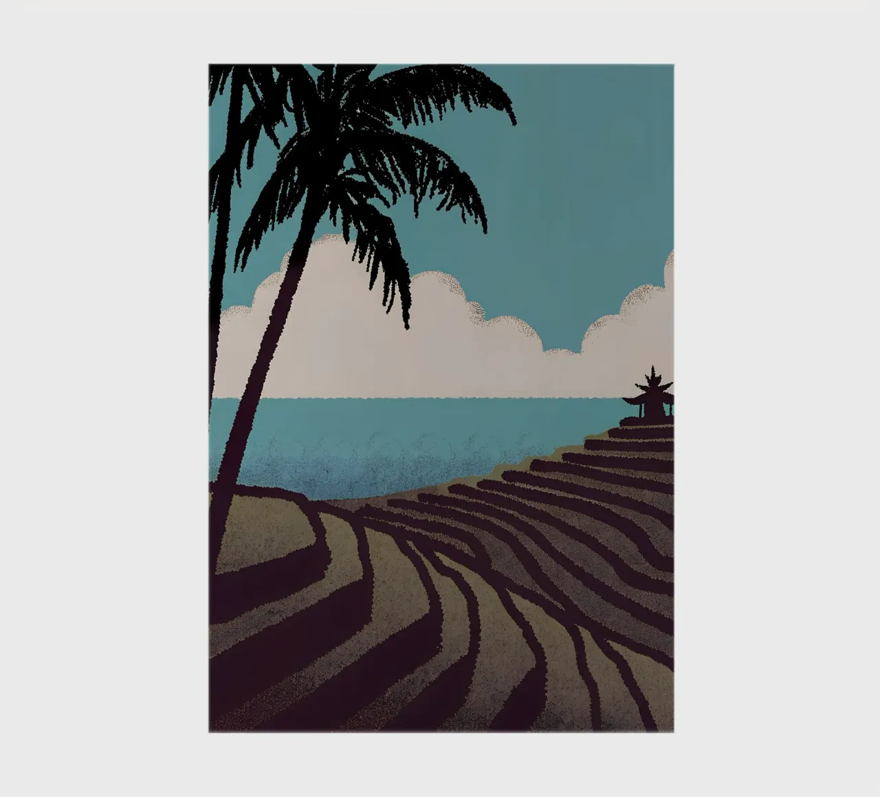 Vue de la rizière carnet de notes de SOUL SHOP