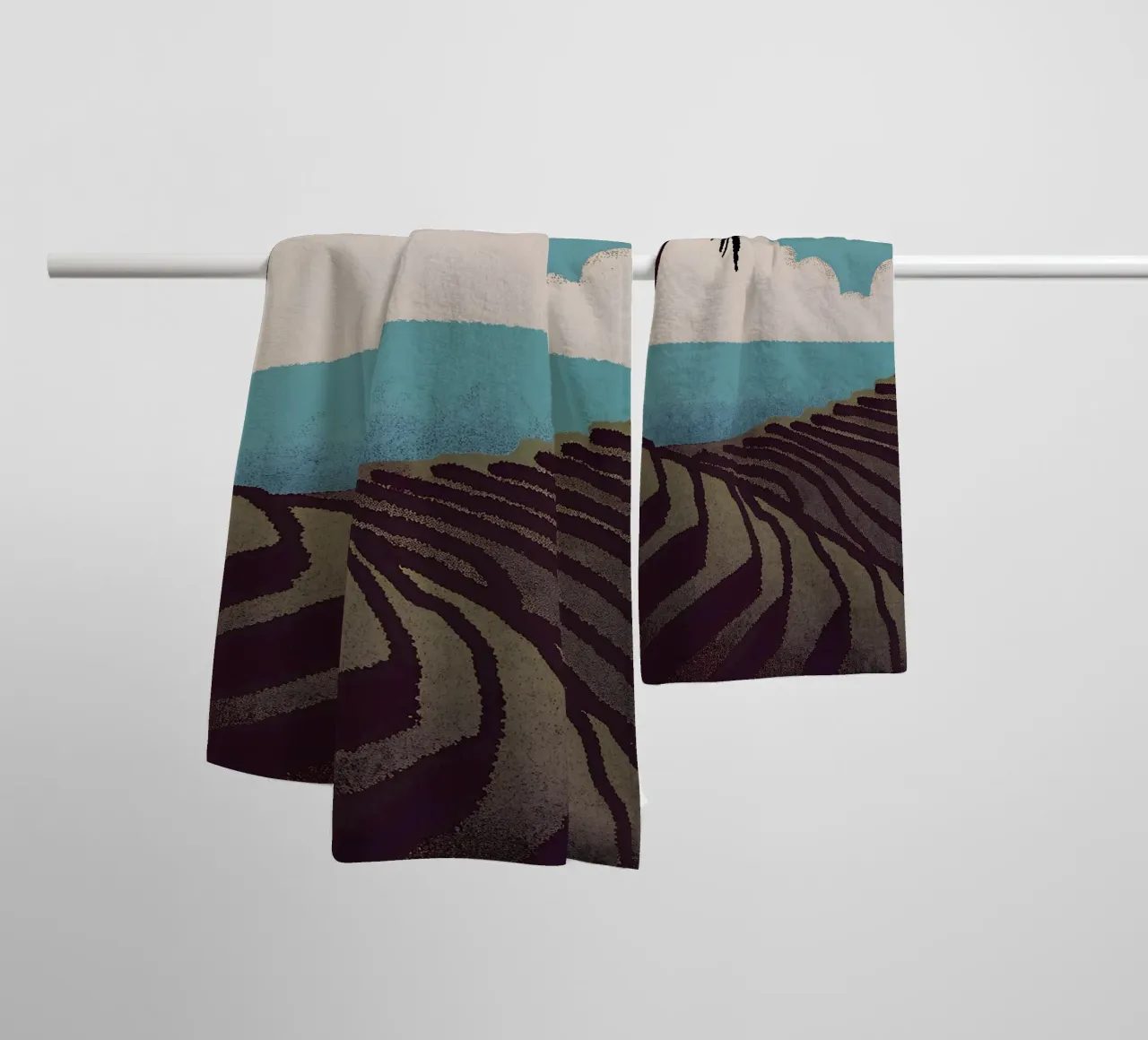 Vue de la rizière serviette de bain de SOUL SHOP