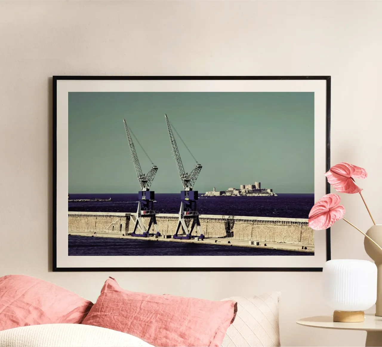 Chateau If poster con telaio in legno da Michael Belhadi