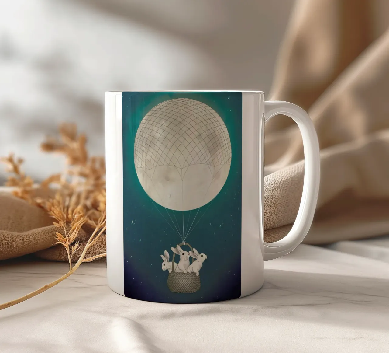 Moon Bunnies tazza in ceramica da Laura Graves