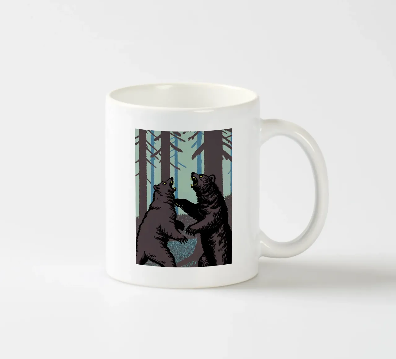 Lotta con gli orsi tazza in ceramica da SOUL SHOP