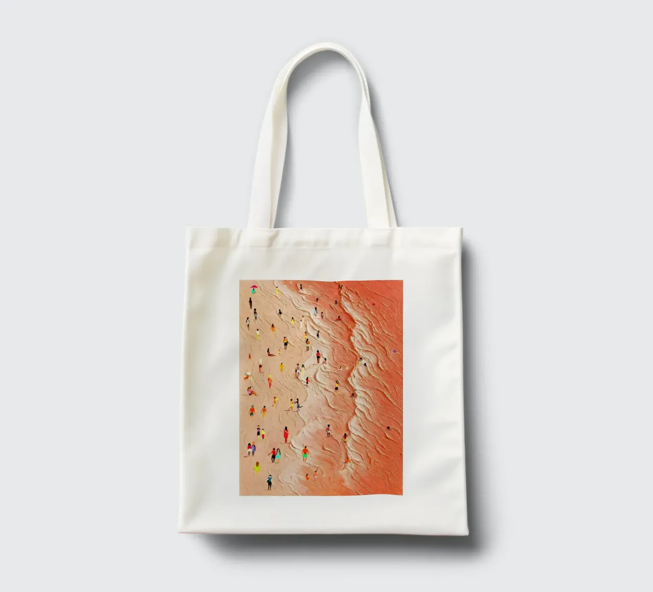 Olas y vida 2: Paisaje de playa impresionista tote bag de Kunst und Kontrast