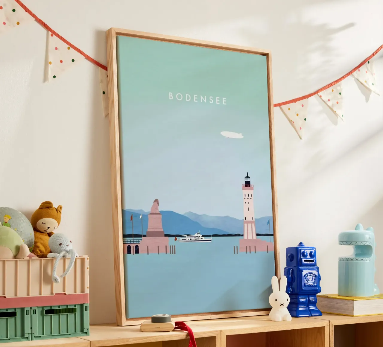 Bodensee tela con Cornice a cassetta da Katinka Reinke