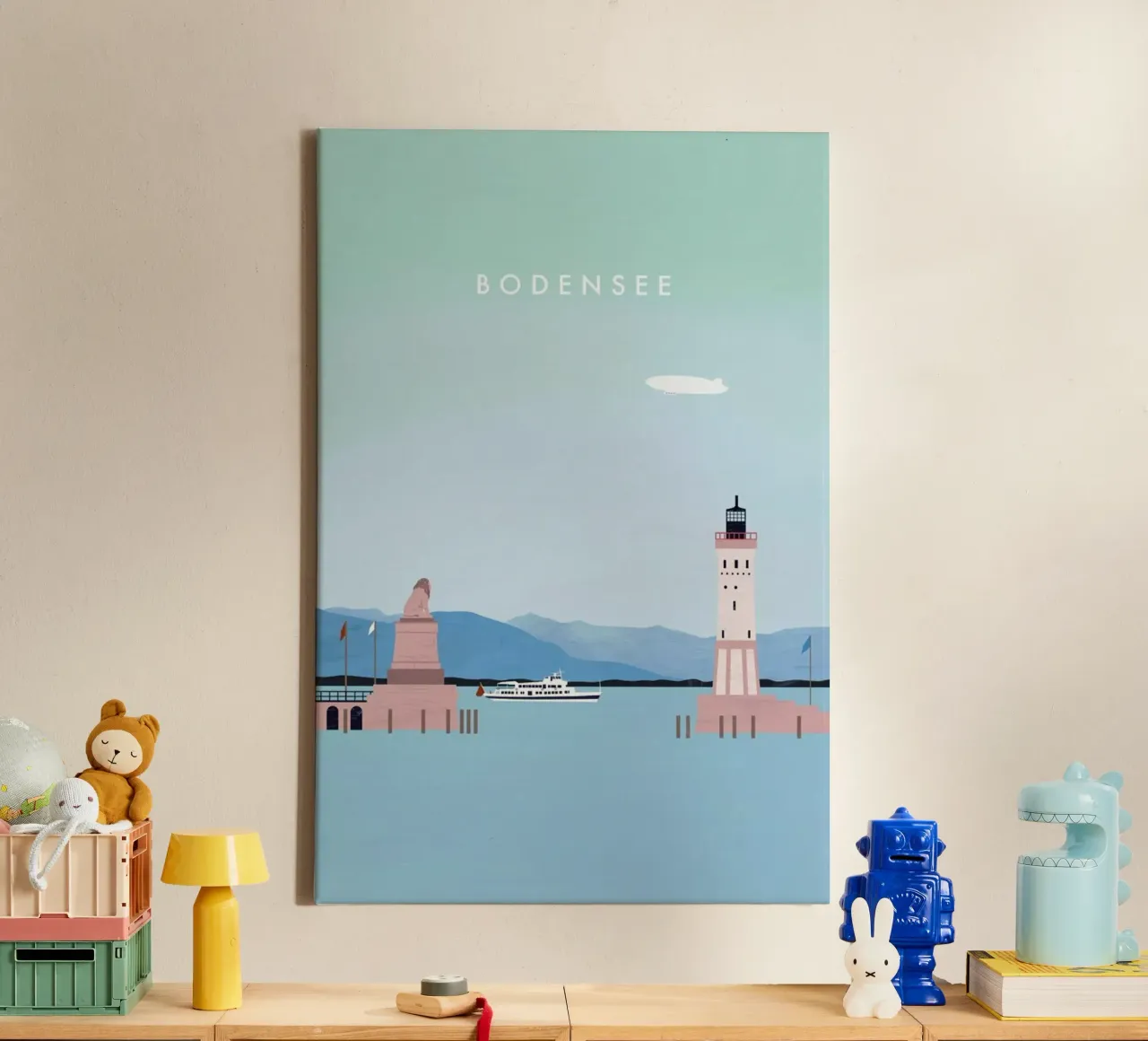 Bodensee tela con Cornice a cassetta da Katinka Reinke