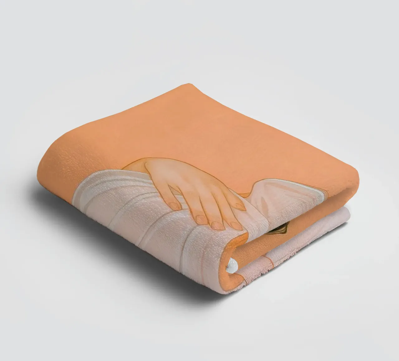 Pregnancy in orange towel by Synthaira