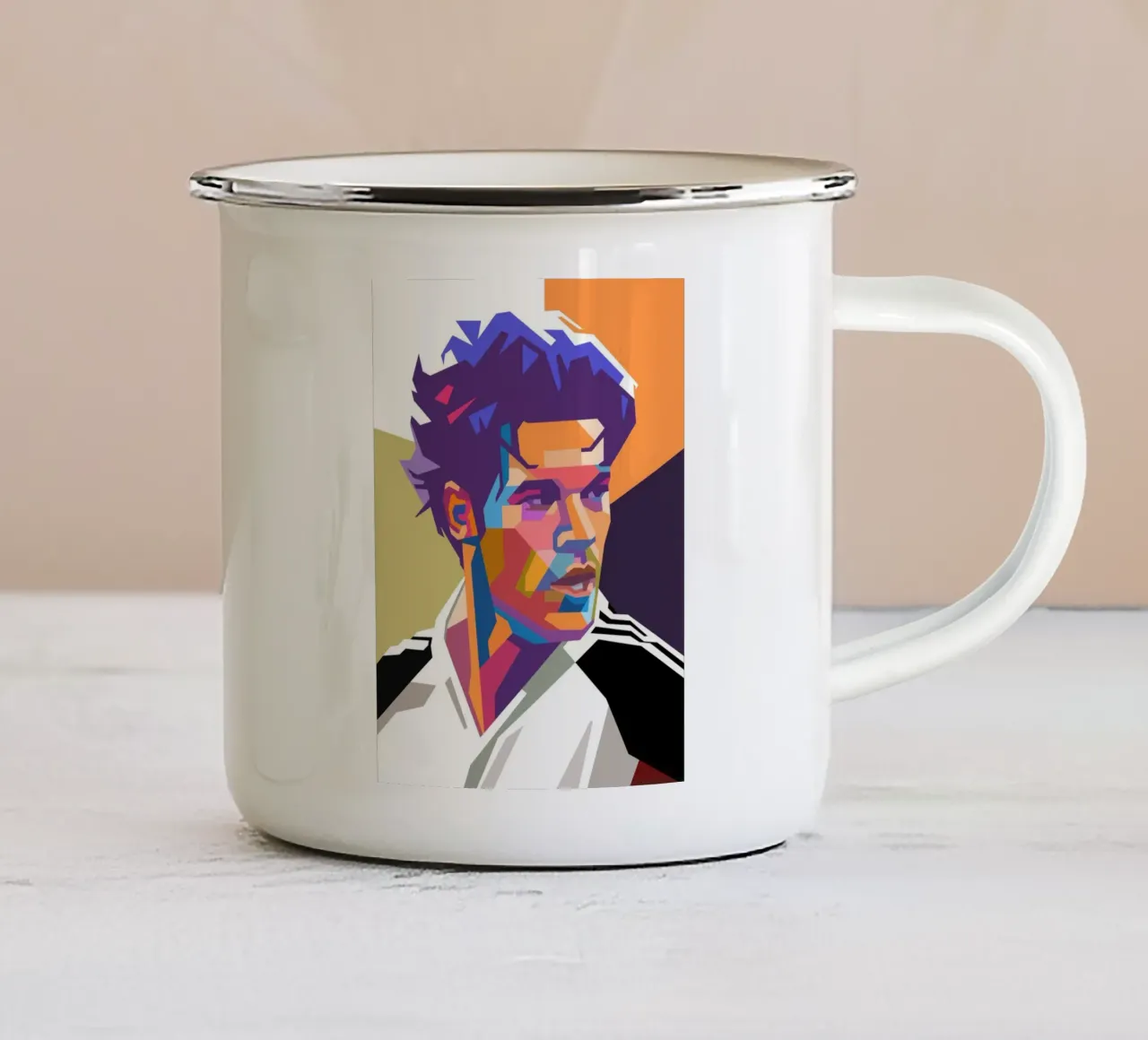 Michael Ballack, leggendario giocatore di calcio tazza in smalto da Hantamrata