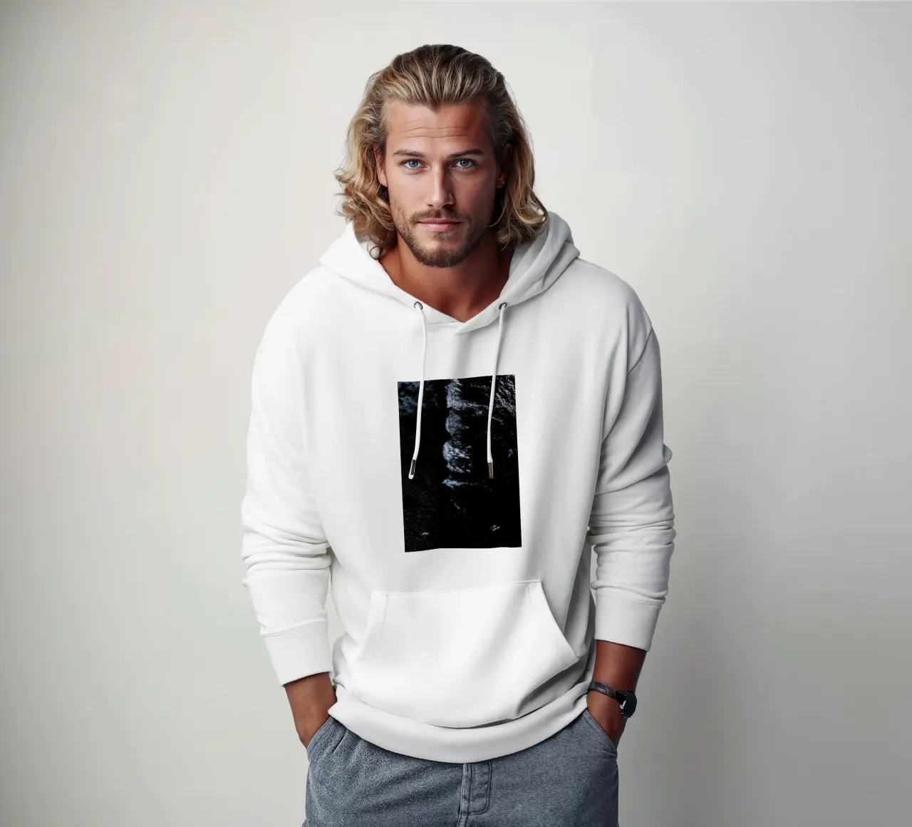 Counting Surfers & Waves felpa con cappuccio da Studio Nahili