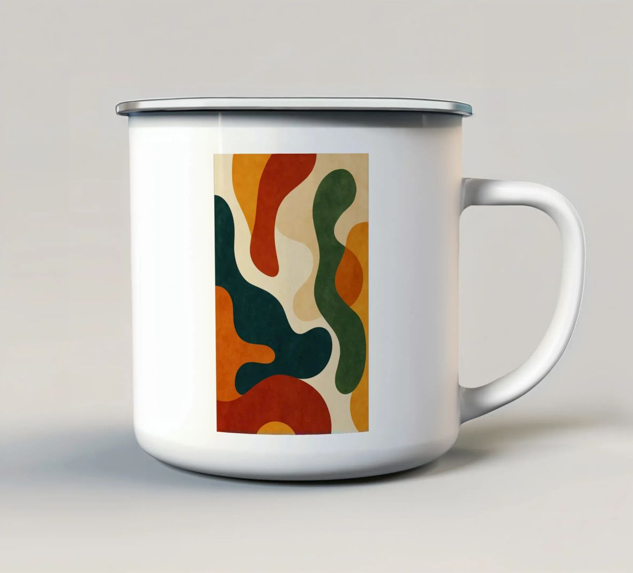 Flusso organico tazza in smalto da Freeform