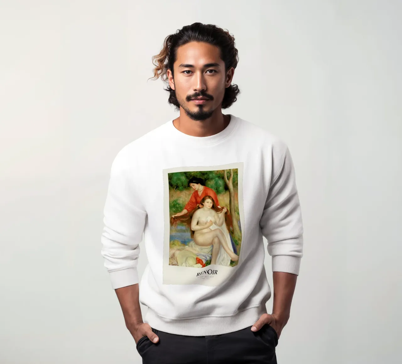 Renoir - Bather and Maid felpa da Vintage by JUNIQE