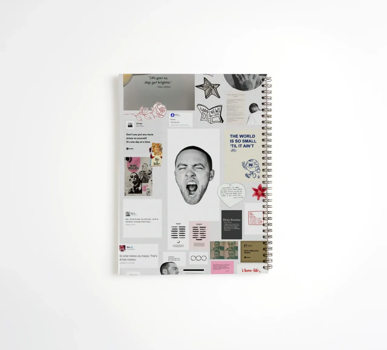 hip hop with soft edges spiral notebook by bkow