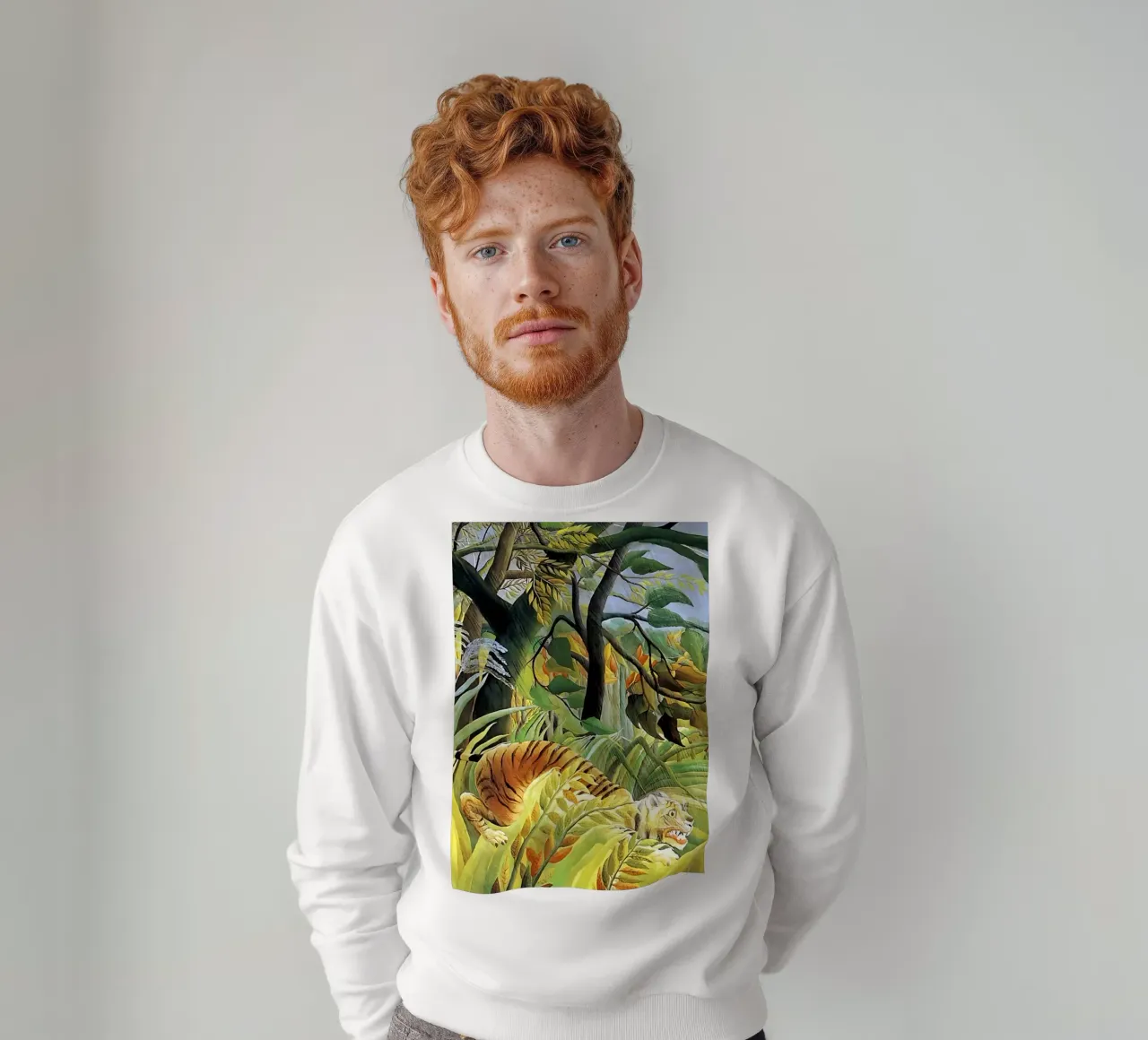 Tigre in una tempesta tropicale di Henri Rousseau felpa da tokovictory