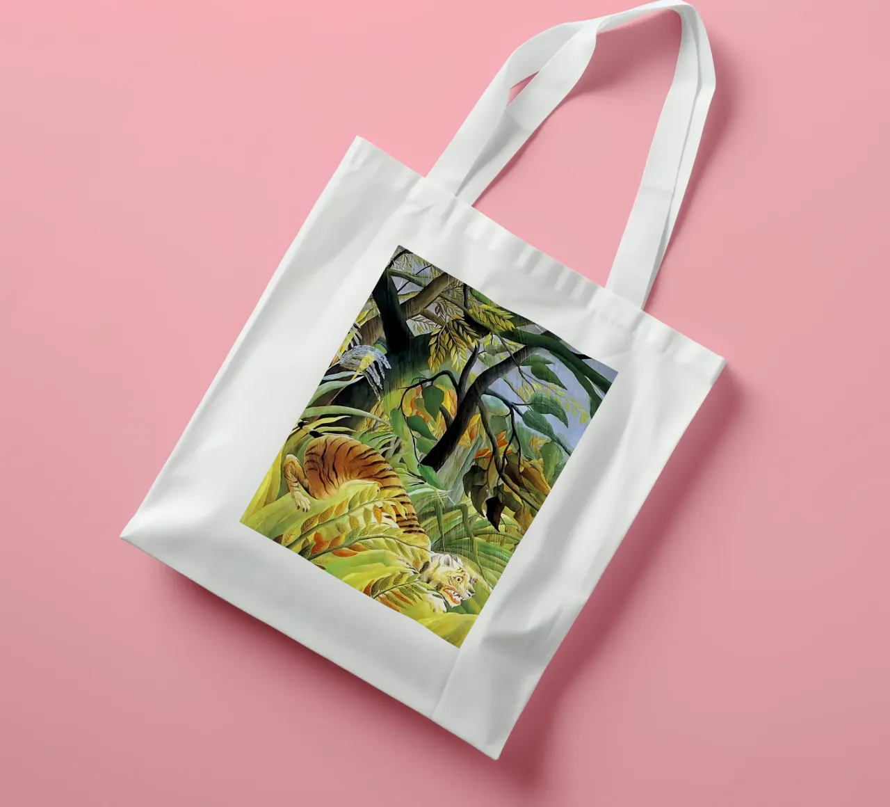 Tigre in una tempesta tropicale di Henri Rousseau borsa in juta da tokovictory