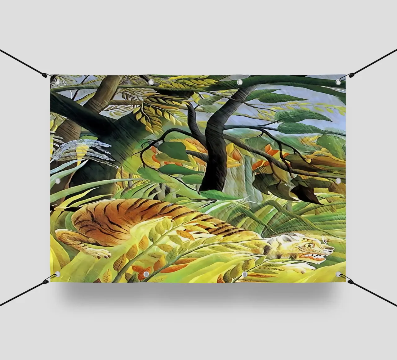 Tigre in una tempesta tropicale di Henri Rousseau telo in pvc da tokovictory
