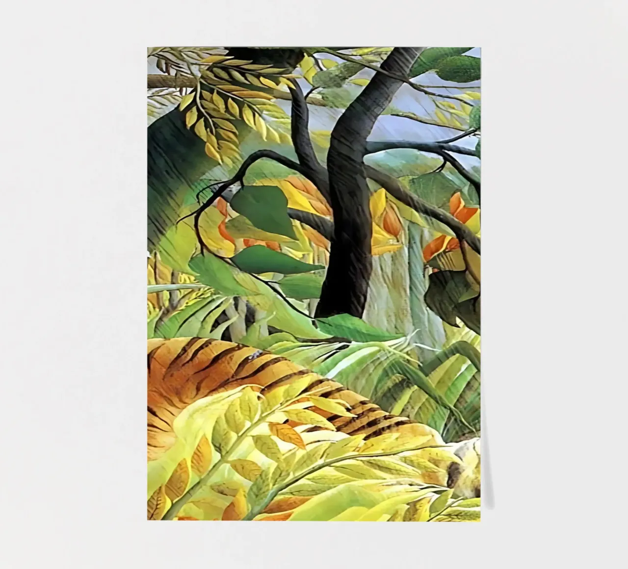 Tigre dans une tempête tropicale par Henri Rousseau planche autocollant de tokovictory