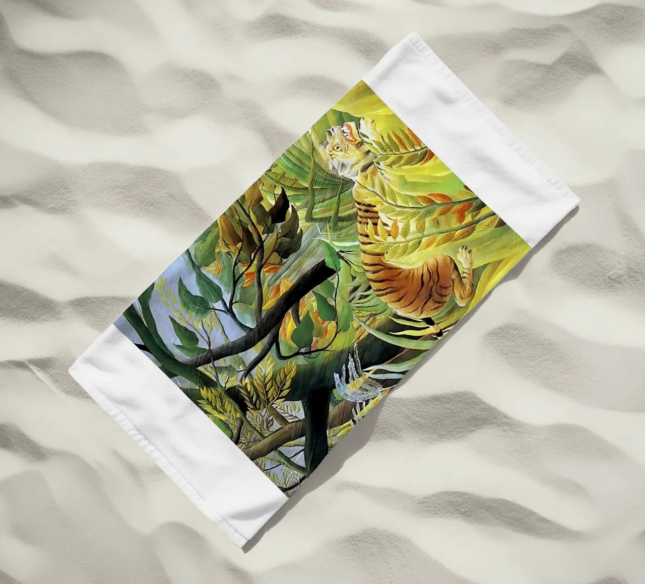 Tigre in una tempesta tropicale di Henri Rousseau telo mare da tokovictory