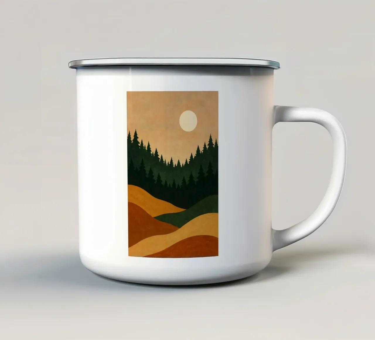Orizzonte forestale tazza in smalto da Earth Rhythms