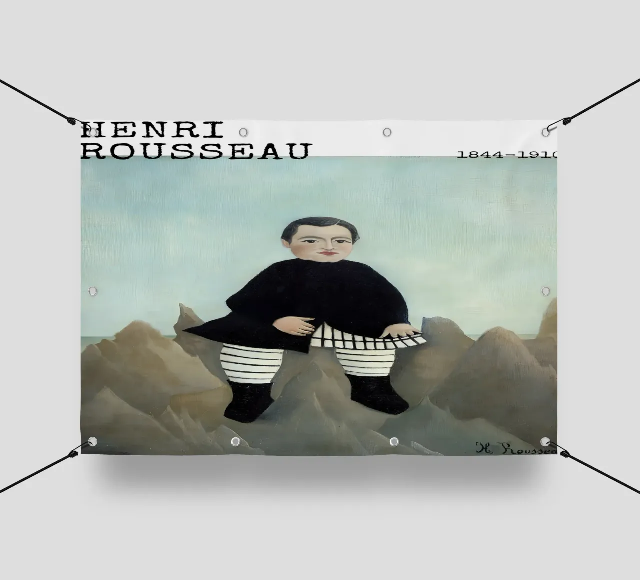 Ragazzo sulle rocce di Henri Rousseau telo in pvc da tokovictory