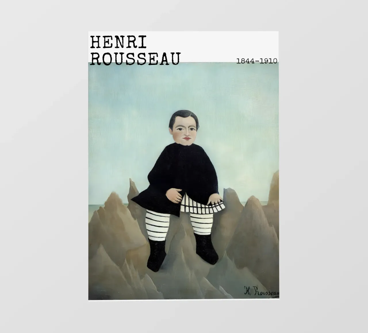 Ragazzo sulle rocce di Henri Rousseau telo in pvc da tokovictory