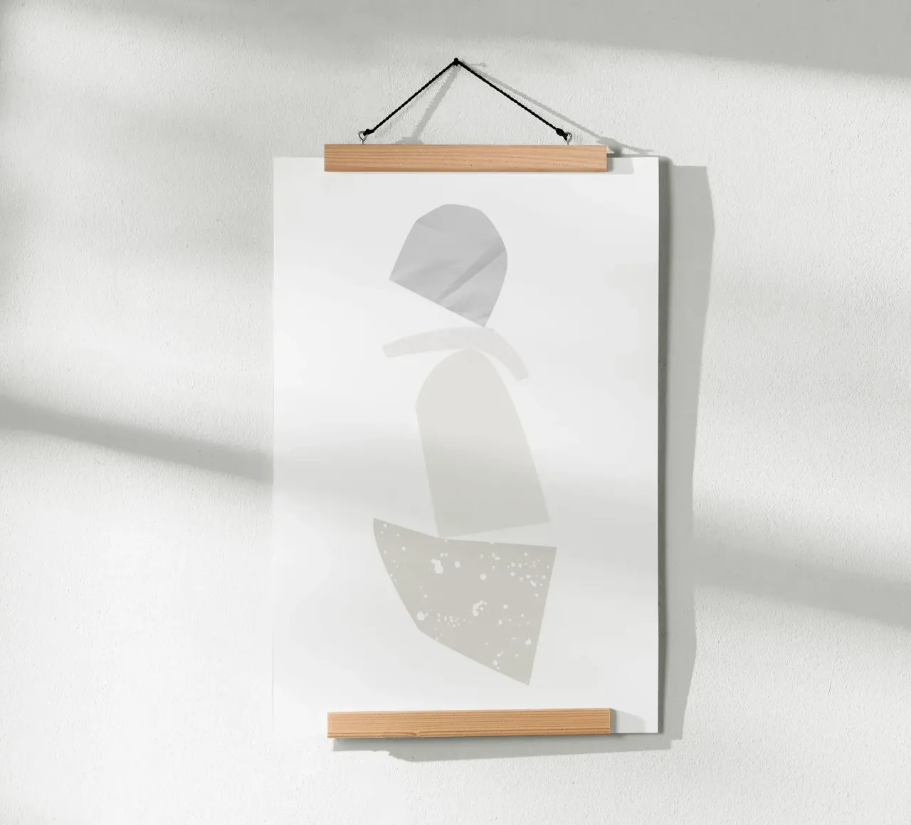Paper Collage poster con telaio in legno da KRUTH DESIGN