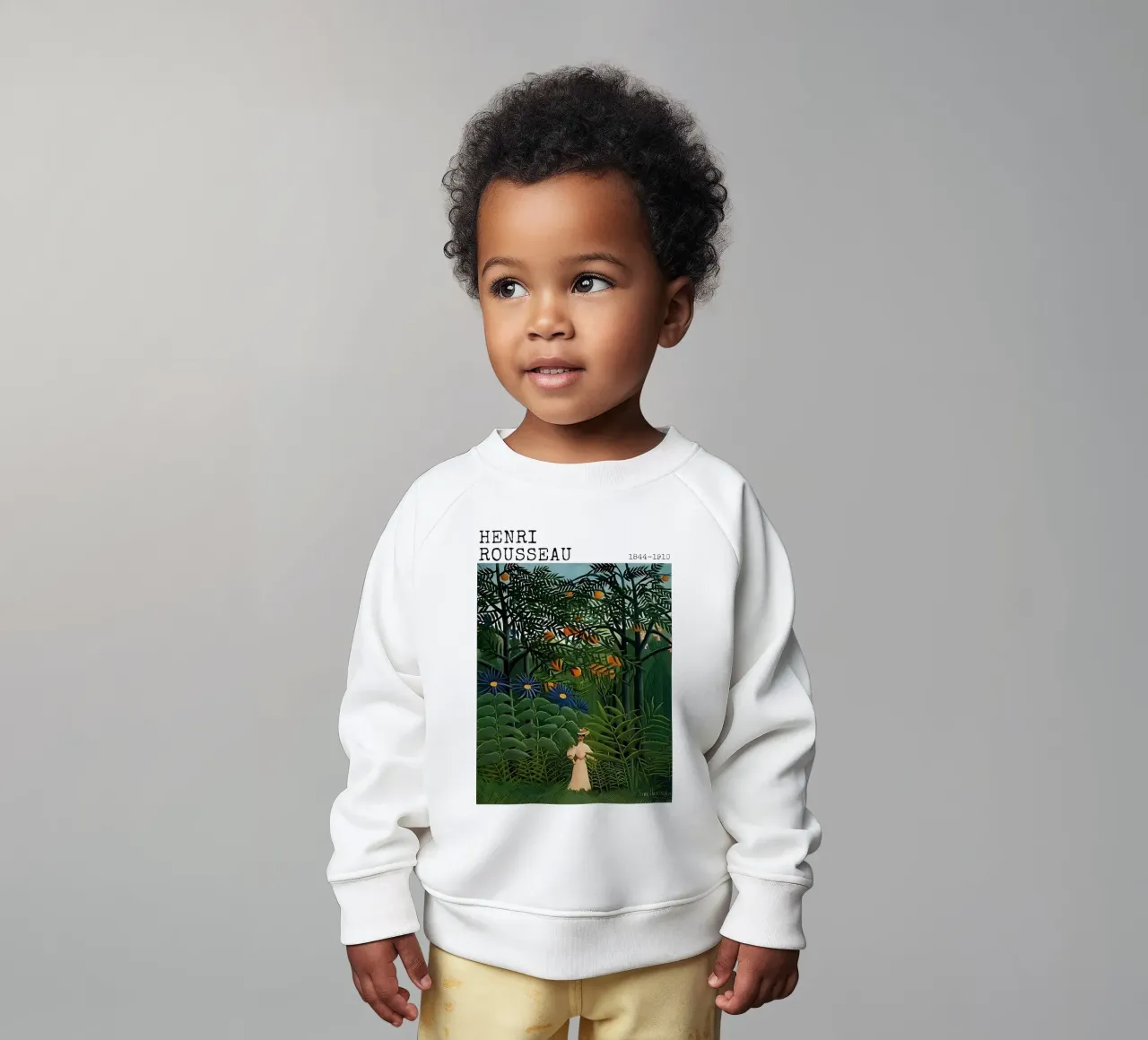 Donna che cammina in una foresta esotica di Henri Rousseau felpa neonato da tokovictory