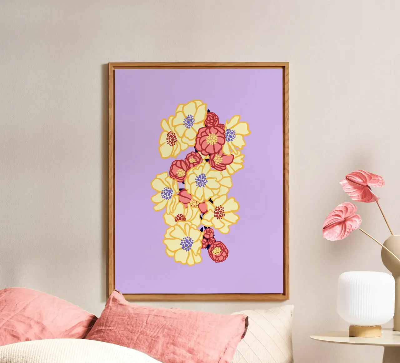 BLOSSOMING (lila) alluminio dibond da Anastasia Mattern
