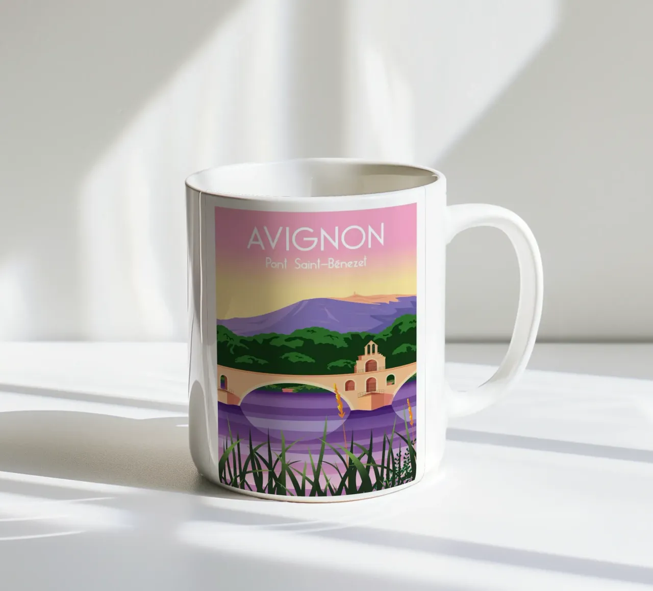 AVIGNON, ponte di Saint-Bénezet tazza in ceramica da Raphaël Delerue