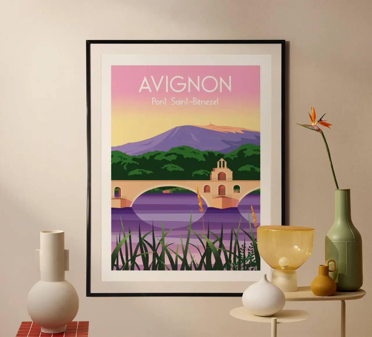 AVIGNON, ponte di Saint-Bénezet carta hahnemühle da Raphaël Delerue