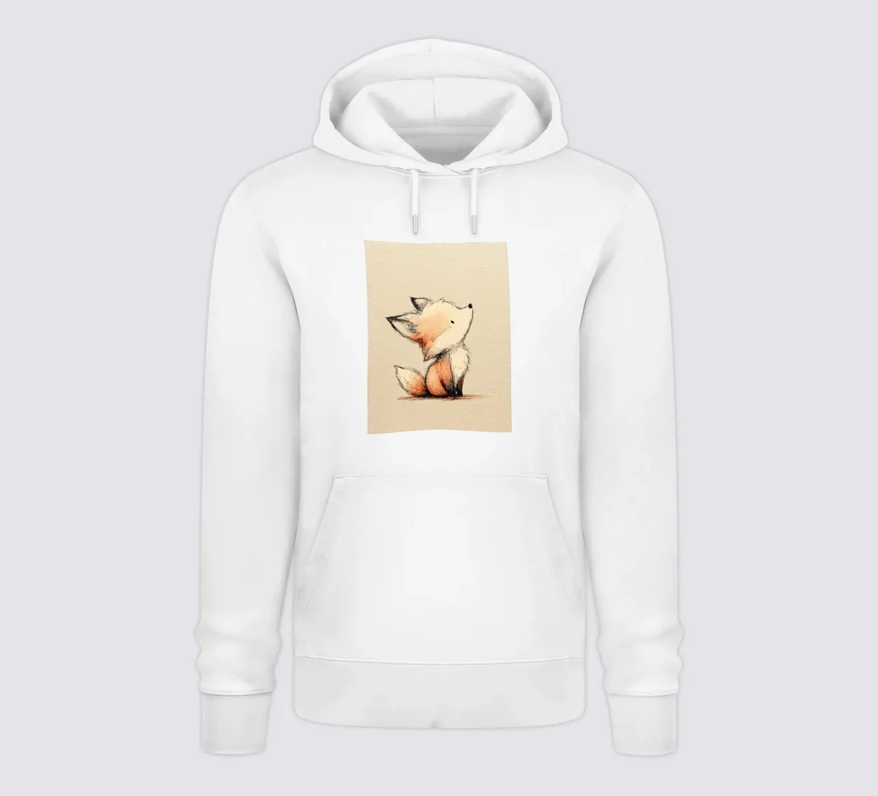 Ciondolo a forma di volpe felpa con cappuccio da Carinaprint