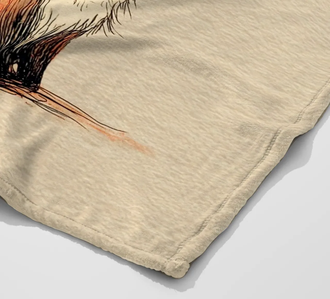 Ciondolo a forma di volpe coperta in pile da Carinaprint