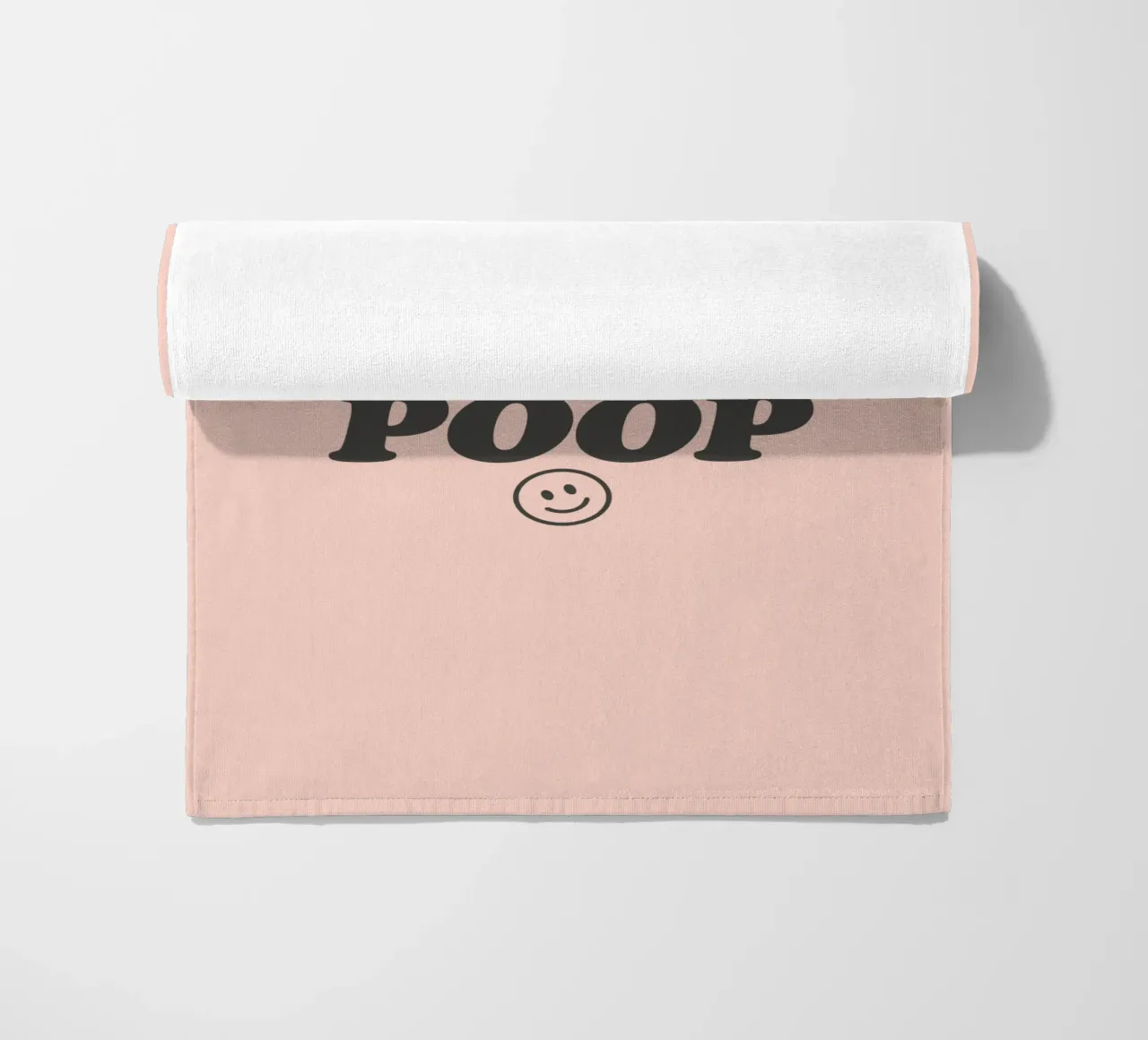 Cheeky Have a Nice Poop Grappige Badkamer Roze Kunstdruk strandhanddoek van THE MOTIVATED TYPE
