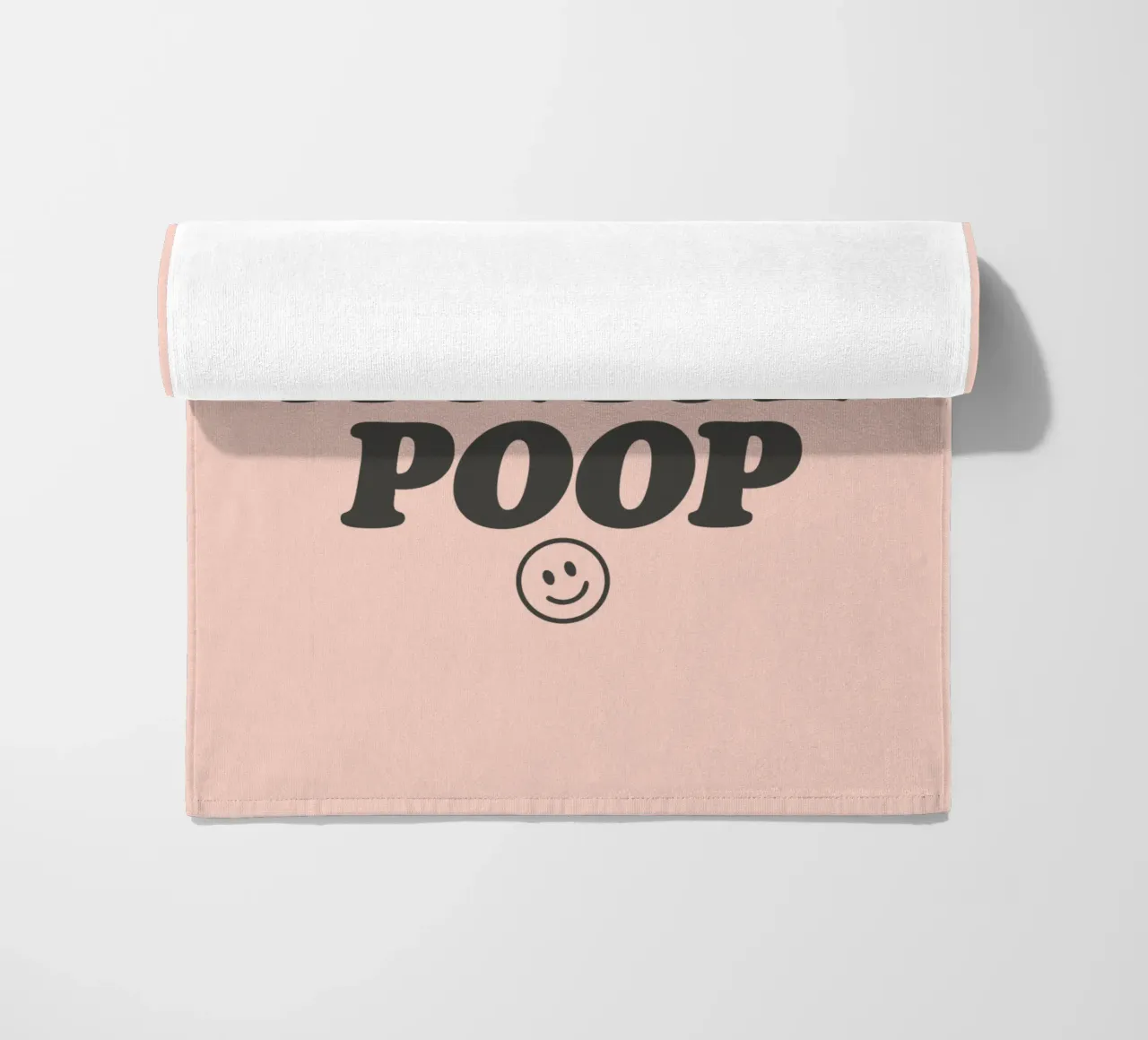 Cheeky Have a Nice Poop Grappige Badkamer Roze Kunstdruk strandhanddoek van THE MOTIVATED TYPE