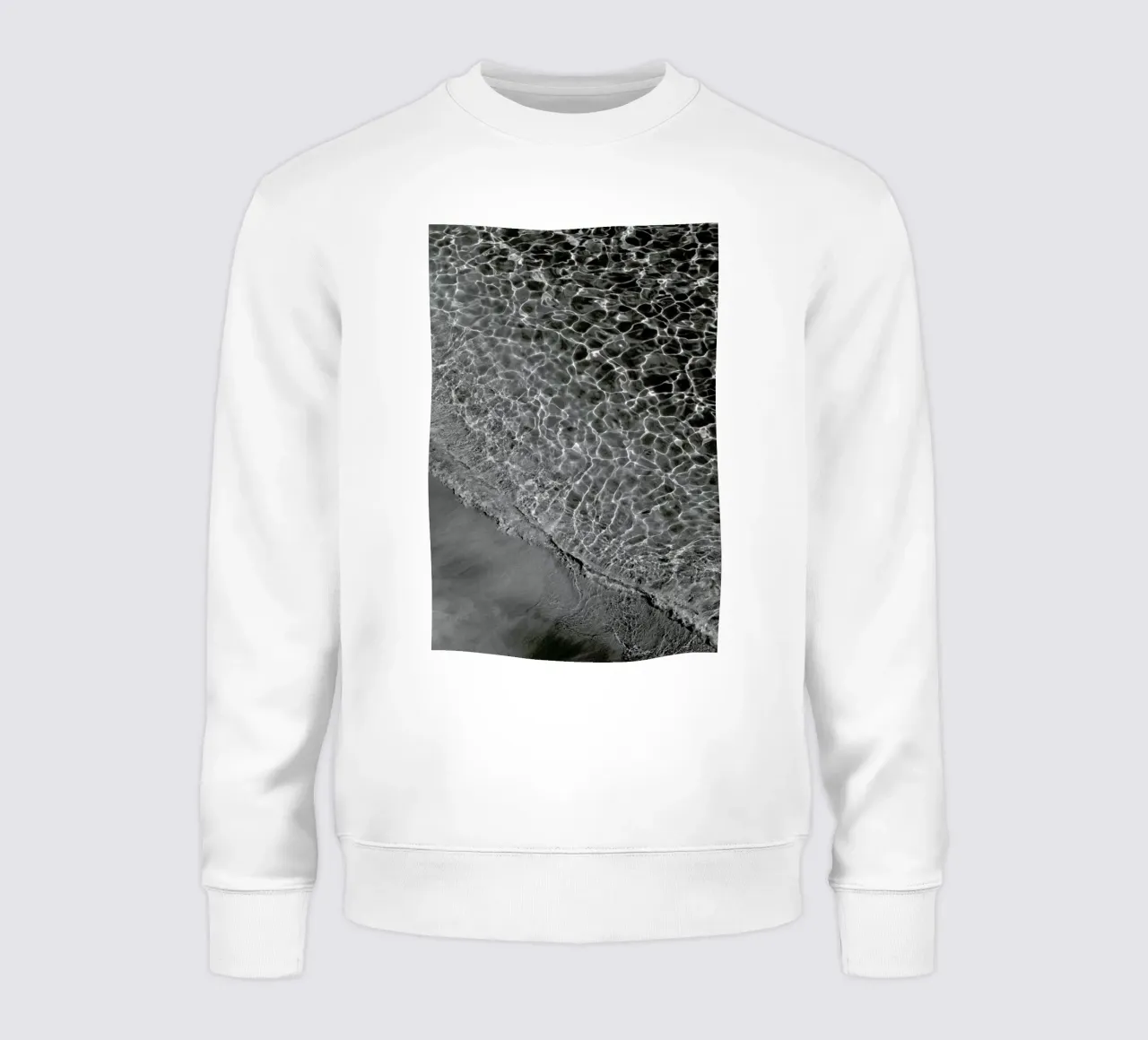Where Sand And Water Meet Black&white Edition felpa da Studio Nahili