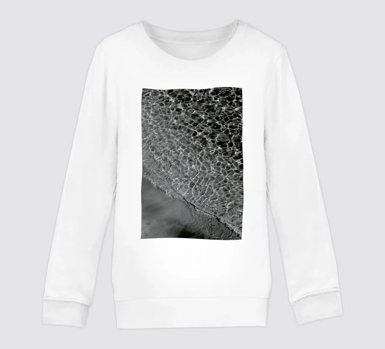 Where Sand And Water Meet Black&white Edition felpa bambino da Studio Nahili