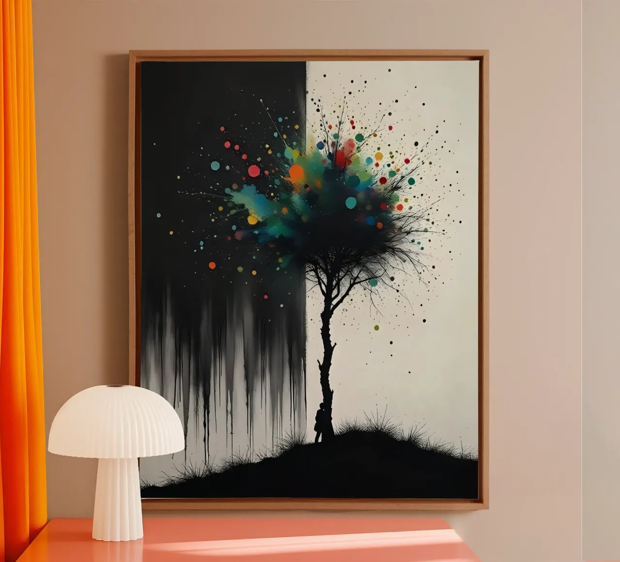 Schilderen_D_3 canvas met Baklijst van Farb- und Blütenzauber by LK